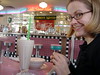 Deborah Kelley > Melissa, her milkshake, and her soup at Nifty Fifties